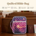thumbnail image 6 of ZUXONGSY Paint Starry Night Print Bible Cover Case for Women Large Bible Carrier Multifunctional ChuZU Bag with Handle Scripture Bag for Daily Use, 6 of 7