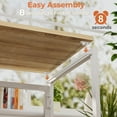 thumbnail image 4 of Small Folding Desk 31.5 Inch, Foldable Computer Desks with LED Lights and Monitor Stand, Work Portable Table for Bedroom Home Office,Vintage Oak, 4 of 4