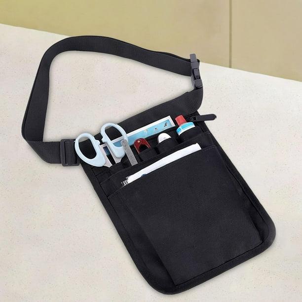 Riñonera de Enfermera Yinane Organizador Negro Ajustable