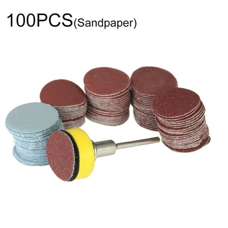 

Feiruifan Wear Resistance Polishing Tool Grinding Tool 100Pcs 1inch Sanding Disc + 1/8inch Shank Grinder Sandpaper Sanding Polish Pad