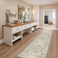 thumbnail image 2 of Roxstand 2'x12' Washable Runner Rug for Hallway Entrance Bedroom Entryway, Vintage Non Slip Stain Resistant Kitchen Rugs, Ivory, 2 of 10