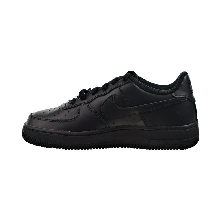 1548 Nike Air Force 1 '82 Low US Black Leather Gum Sole AF1 Youth Sz 5