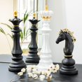 thumbnail image 2 of Navaris Chess Statue Decor Piece - 16" Tall Decorative Resin Sculpture - Large Game Figure Decoration Ornament for Home, Office, Study - White King, 2 of 3
