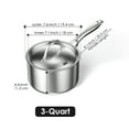 thumbnail image 2 of Cooks Standard Multi-Ply Clad 3 Quart Stainless Steel Saucepan with Lid, Kitchen Induction Cooking Sauce Pot Pan, Dishwasher & Oven Safe, Compatible with All Cooktops, 2 of 6