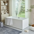 thumbnail image 5 of Vanity Art 67" Acrylic Freestanding Soaking Bathtub with Overflow and Pop-up Drain, 5 of 8