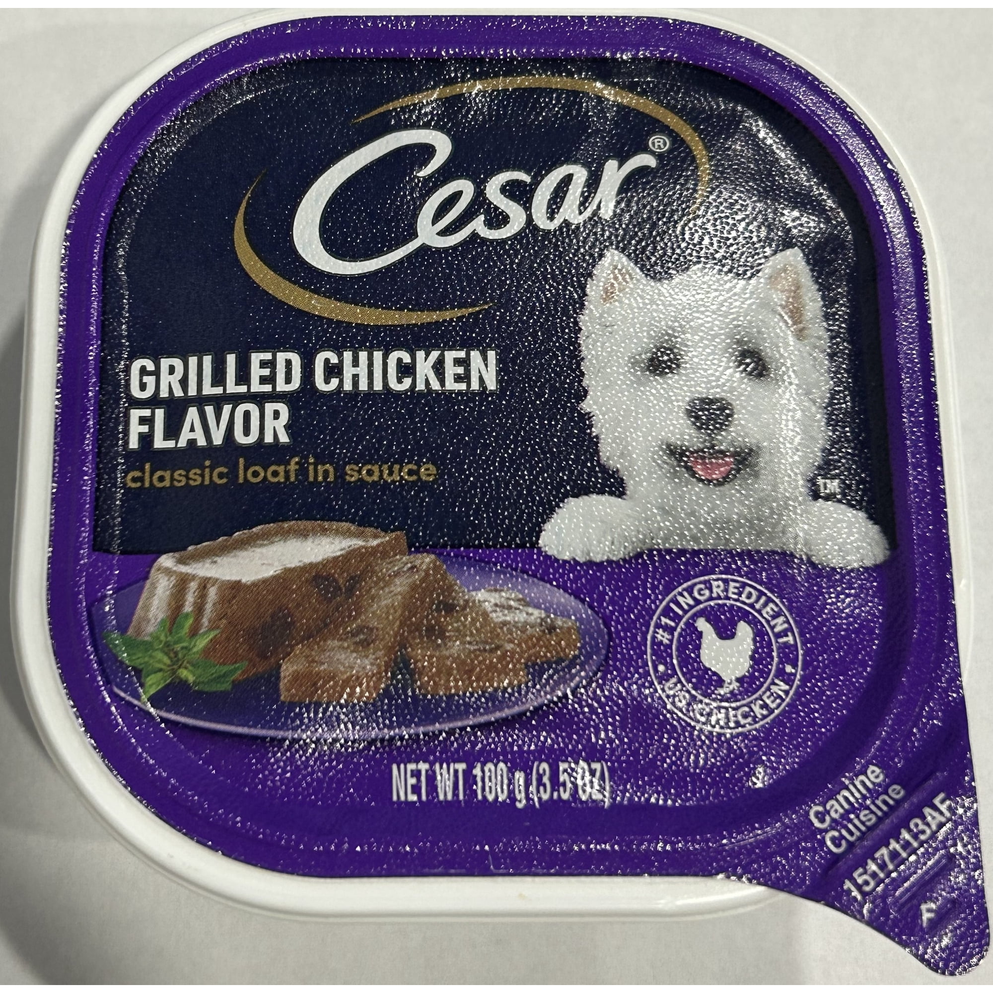 Cesar Canine Cuisine Wet Dog Food, Grilled Chicken 3.5 oz (Pack of 12)
