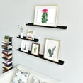 thumbnail image 2 of WELLAND Vista Photo Ledge Floating Shelves Picture Ledge Wall Mounted Shelf Display, 36''L x 3.5''D x 2''H, Set of 2, Espresso, 2 of 6