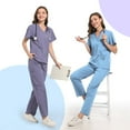 thumbnail image 6 of Nurse Suits for Women, Affordable Caregiver Work Clothes 2-Piece Set Non-Shrink Colorfast Fabric 2025 Trending Loungewear Moisture-Wicking Polyester Blend Outfits Blue Xl, 6 of 6