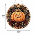 thumbnail image 3 of Halloween Pearl Diamond Art Hanging Decoration Kit with Crowned Pumpkin Design, Complete Diy Craft Set for Home and Party Wall Decor, Orange and Black Hanging Ornament, 3 of 5