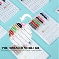 thumbnail image 7 of 14 Boxes Mini Quick Fix Sewing Kit Easy Pre Threaded Needle Basic Personal Plastic Holder, 7 of 7
