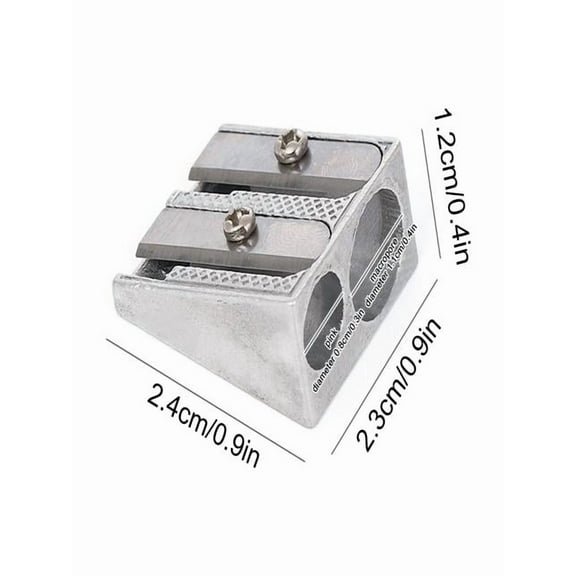Mouliraty Alloy 2 Hole Wedge Contour Handheld Pencil Sharpener for Various Pencils for Instructional Use, (4 pcs)