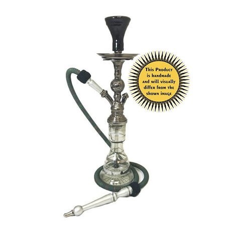 KHALIL MAMOON MINI SPHERE OXIDIZED 20? COMPLETE HOOKAH SET: Portable Single Hose shisha pipe. Handmade Egyptian Narguile Pipes. These are Traditional Heavy Metal