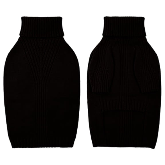 LGCASL Dog Pullover Clearance! Dog Sweaters for Medium Dogs,Dog Pajamas for Large Breeds Thermal Knit Dog Sweater, Pet Turtleneck Doggy Sweatshirt, Cold Weather Outfit Pitbull Clothes (Black, L)