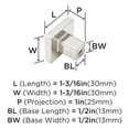 thumbnail image 5 of Amerock Monument Polished Nickel 1-3/16 Inch Knob, 25 Pack, 5 of 5