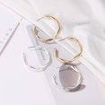 thumbnail image 3 of Jiaroswwei 2Pairs Women Fashion Matte Circle Hoop Leverback Earrings Party Jewelry Gift, 3 of 7
