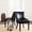 Black, variant on SAFAVIEH Lotus Side Chair, Set of 2, Black/Silver Nail Heads (21.7 in. W x 25.2 in. D x 34.6 in. H)