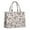 White Pioneer Flower, variant on Large Capacity Tote Bag,White Geometric Diamond Chevron Pattern Handbag Fashion Luxury Tote Bag,15.7"x13"x 5.1" Inches,Laptop Compatible