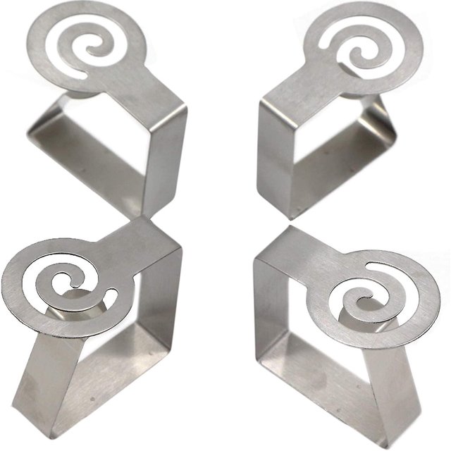 Juego de 4 pesas para mantel de acero inoxidable Clip para mantel JAMW Sencillez