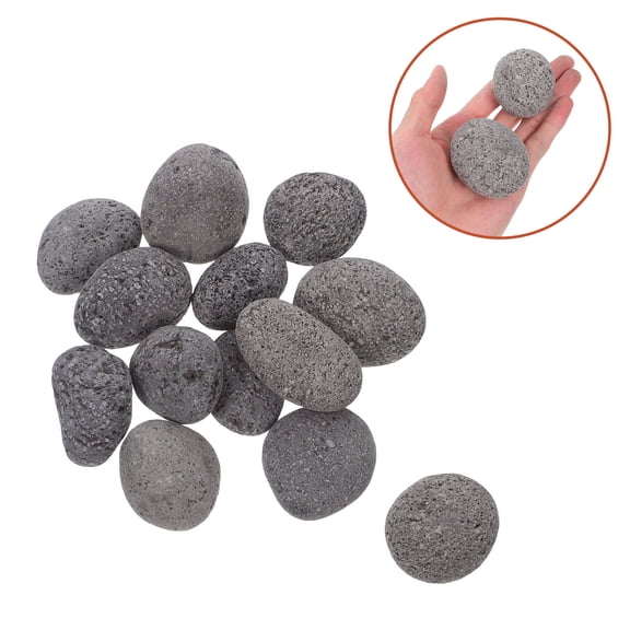 TEHAUX Grey Lava Stones for Fire Pit Table Reusable Fireplace Rocks for Indoor Outdoor Use