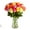 Clear Vase, variant on 1800 Flowers - Rose Bouquet Only: 12 Multicolor Roses, Decorative
