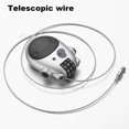 thumbnail image 3 of Cerradura Codificada Telescópica Toystoory Cable de Acero de Vaca de Dibujos Animados Candado con Contraseña Ajustable Plata, 3 of 6