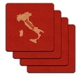 thumbnail image 1 of Italy Home Country Low Profile Cork Coaster Set - Solid Red, 1 of 1