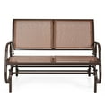 thumbnail image 3 of Giantex Powder Coated Steel Outdoor Glider Bench - Brown, 3 of 7