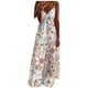 thumbnail image 1 of Gibobby Vestido de gasa de verano para mujer Vestido largo con estampado de flores y cuello en V sin mangas sexy de verano para mujer(Beige,M), 1 of 4