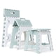 thumbnail image 4 of Silla plegable de plástico para el hogar, reposapiés práctico y portátil para exteriores (verde), 4 of 7