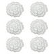 thumbnail image 1 of Juego de 6 manteles individuales de mesa con decoración Bohemia, redondos, con flores, impermeables y lavables. Plata, 1 of 9