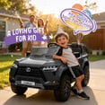 thumbnail image 5 of 24V Ride On Car for Kids, Lexus GX550 2 Seater Powered Ride on Toys with Remote Control, 4 Wheels Suspension, Bluetooth, Music, LED Lights, Kids Electric Car for Boys Girls Ages 3-8, Black, 5 of 8