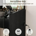 thumbnail image 3 of GloryStar Vanity Desk with LED Light Mirror and Charging Station - Spacious Tabletop with 2 Drawers and Open Shelf, Hidden Storage Stool, 3-Mode Adjustable LED Lighting, 3 of 9