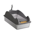 thumbnail image 4 of BELOVING Bac à Litière Ouvert Grande Capacité Entrée Basse Portable pour Chat d'Intérieur Gris Foncé, 4 of 9