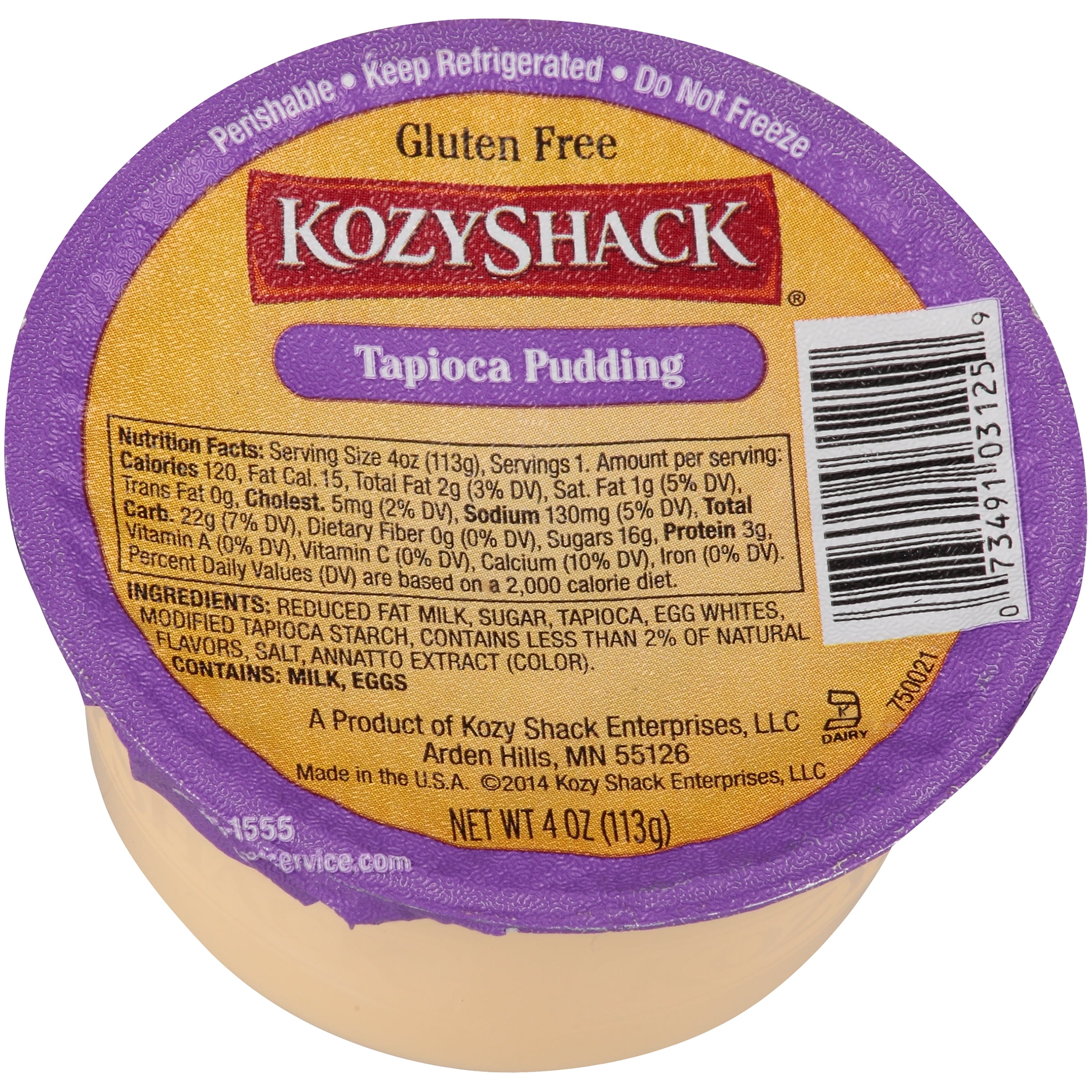 Kozy Shack, Tapioca Pudding, 4.0 oz. (48 Count)