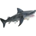 thumbnail image 1 of 11 Inch Large Tiger Shark Toy, Plastic Ocean Animal Figurine Realistic Sea Creature Figure Educational Toy Great for Bath Pool Toy, Cake Topper, Party Favor, 1 of 5