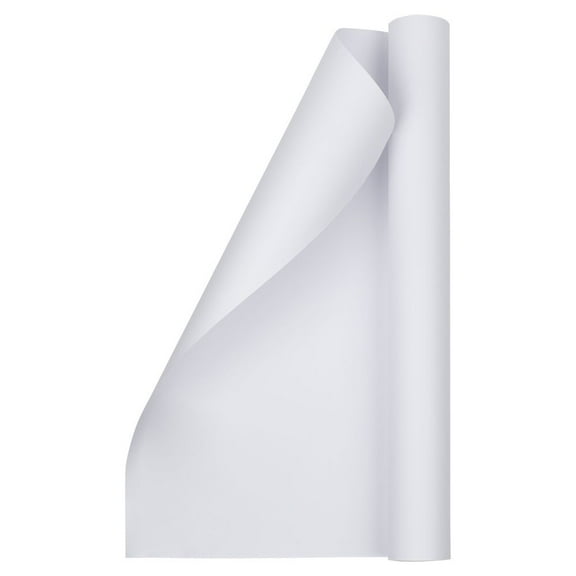 JAM Paper Matte Wrapping Paper, 26.3 Sq ft, Matte White, Roll 1 Pack