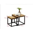 thumbnail image 2 of Tables d'Appoint Gigognes Design Industriel, Cadre en Métal Robuste avec Authentique Robustesse, Table Basse Empilable Gain de Place pour Maisons Urbaines (Effet Vieilli, 2 Pcs), 2 of 4