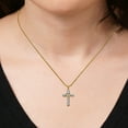 thumbnail image 6 of Forever Facets Diamond Accent Cross Earrings and Pendant Necklace Set in Gold over Sterling Silver, Adult Female, 6 of 11