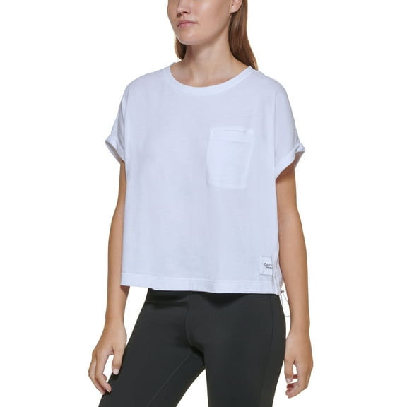 Calvin Klein Bungee-Hem Pocket Cotton T-Shi White S