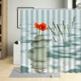 thumbnail image 3 of Zen St Shower Curtain Flower Orchid Purple Phalaenopsis Sand Plant Bath Curtains Bathroom Home r Set Waterproof With Hook, 3 of 6