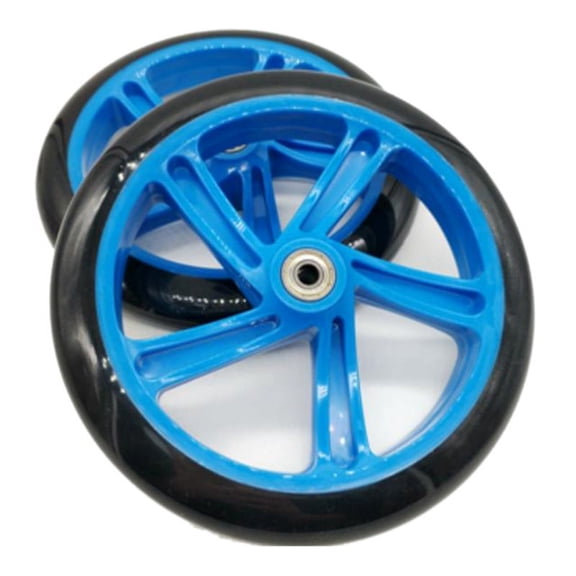 2 Pieces Scooter Wheel 200 mm PU Material Thickness 30 ABEC-7 Bearing Accessories,Blue