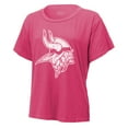 thumbnail image 2 of Women's Majestic Threads J.J. McCarthy Pink Minnesota Vikings Name & Number T-Shirt, 2 of 3