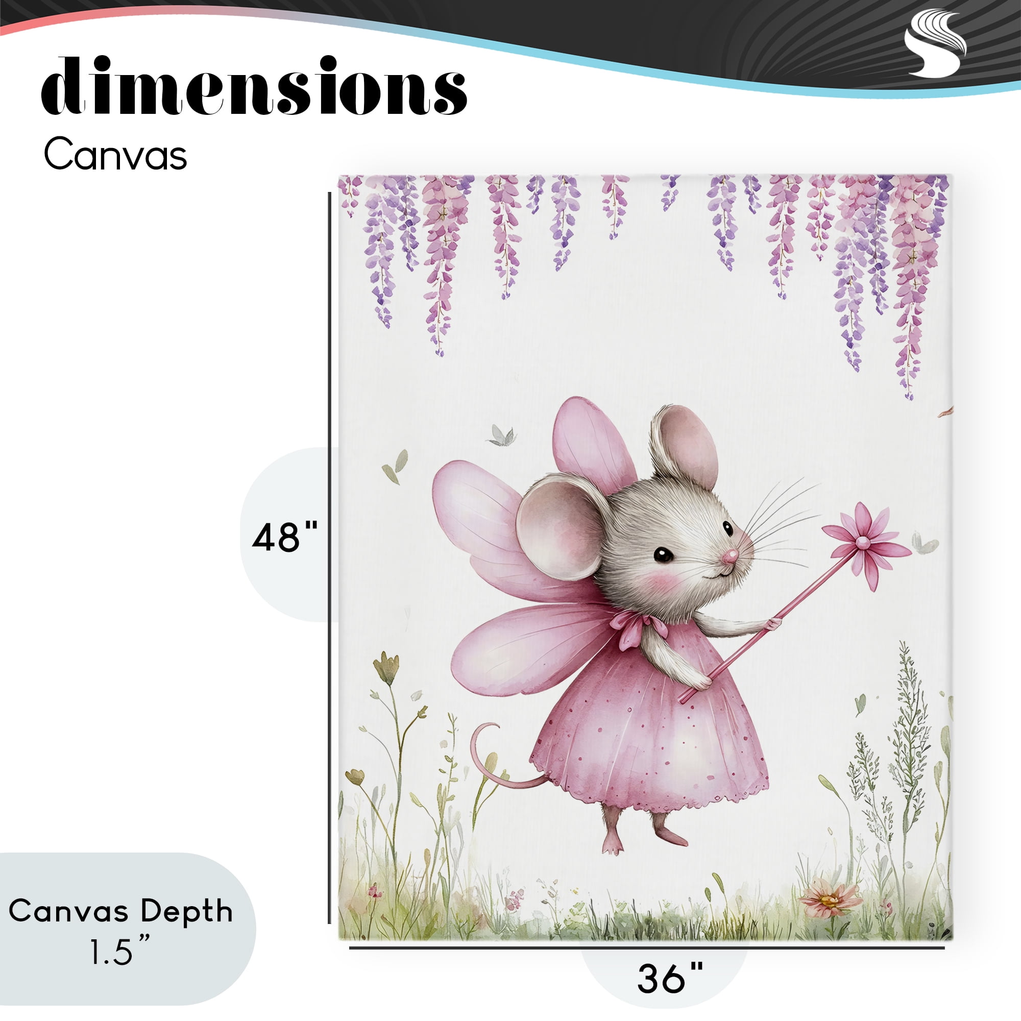 Stupell Industries Woodland Mouse Forest Fairy Canvas Wall Art, design by LSR Design Studio
