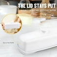 JUNZHIDAO Kitchen Butter Dish with Lid and Knife Transparent Butter