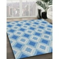thumbnail image 3 of Ahgly Company Machine Washable Indoor Rectangle Transitional Light Day Blue Area Rugs, 8' x 10', 3 of 7