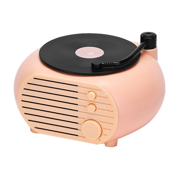 Bdday 5W Bluetooth 5.3 Vinyl Record Player Bluetooth Speaker USB Charging Mini Portable Wireless Speaker Wonderful Speaker Gifts Family Gatherings Outdoor