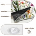 thumbnail image 5 of Rustic Wildflower Area Rugs 5x7 ft Floral Watercolor Spring Flower Leaves Washable Rug Non Slip Indoor Carpet Absorbent Floor Mat for Living Room Bedroom Dining Room, 5 of 9
