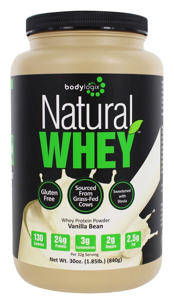Bodylogix Natural Whey Protein Powder Vanilla Bean 1.85 lbs