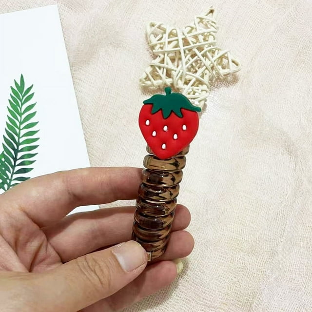 Banda para el cabello con dibujos animados para niños, línea telefónica, banda para el cabello, banda de goma elástica para la cabeza, banda para el cabello con cola de caballo de aspecto