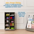 thumbnail image 3 of ECR4Kids 10 Cubby Mobile Tray Storage Cabinet, 5x2, Classroom Furniture, Grey Wash, 3 of 9